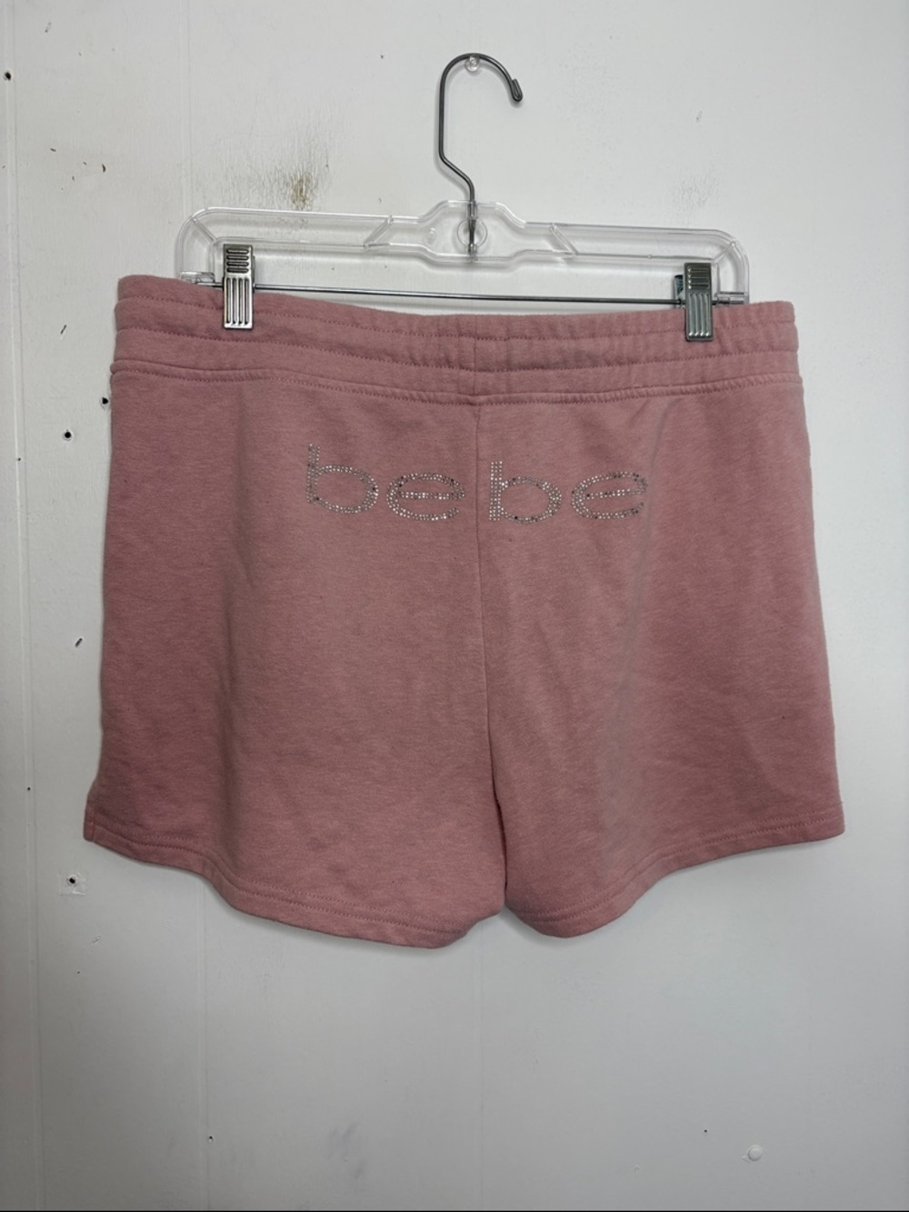 Bebe Shorts Womens Large Sweats Ripped Distressed Studded Spellout Butt Y2K